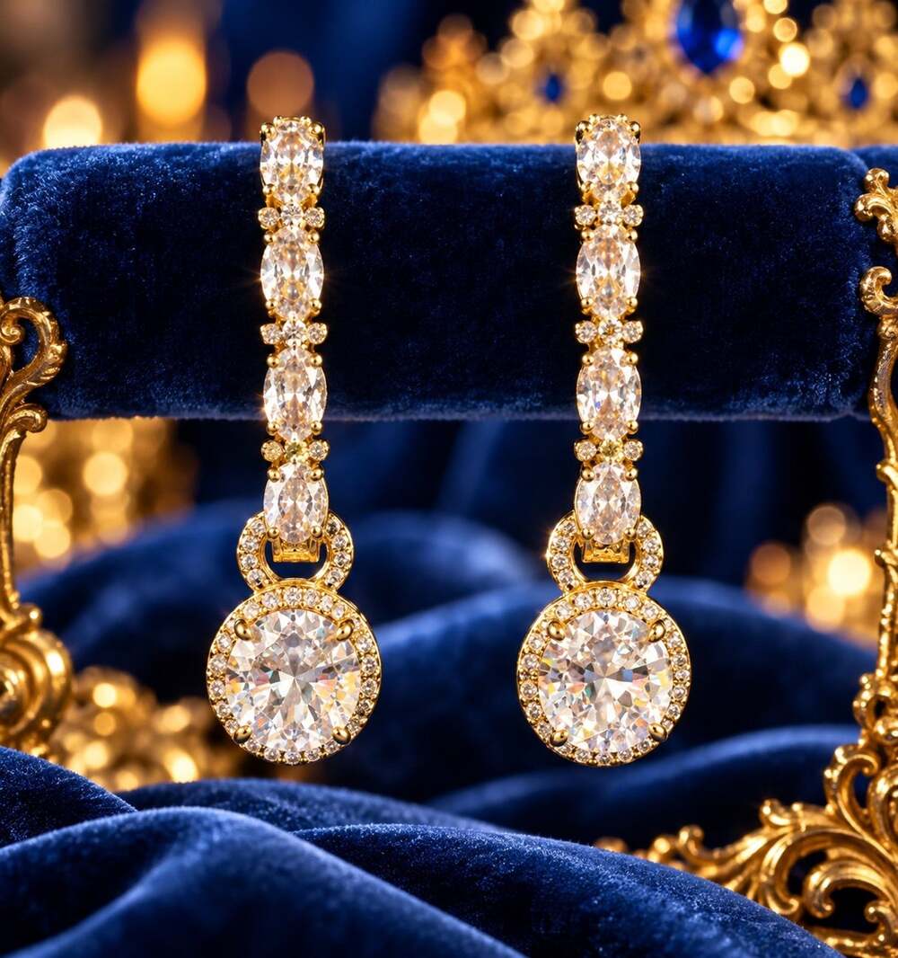 Bomb Party Exclusive BringBack Unicorn Earrings-Diamond CZ on Gold ER67472